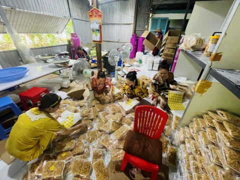 Phôi cơm chiên lên đã thành phẩm