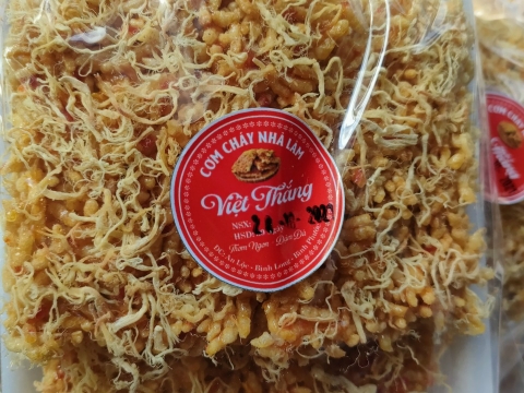 SẢN XUẤT CƠM CHÁY CHÀ BÔNG