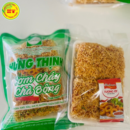 Sản phẩm cơm cháy chà bông Hưng thịnh của cty Hưng phát 