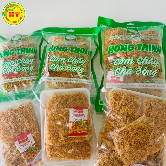 Sản phẩm cơm cháy chà bông Hưng thịnh của cty Hưng phát 